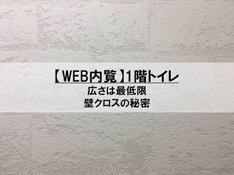 【WEB内覧】1階トイレ_広さは最低限_壁クロスの秘密